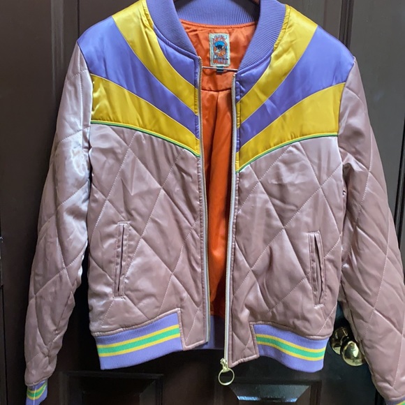 Classic Rock Couture Rising Sun Bomber Jacket Dusted Pink size M - Picture 15 of 17